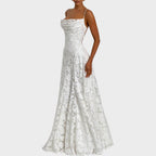 Larissa | Rochie lungă din dantelă elegantă