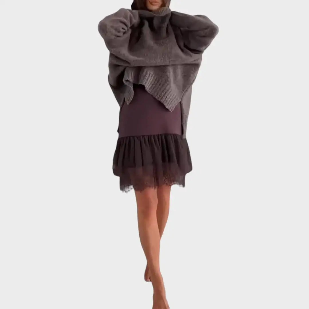 Set casual damă pulover și rochie Mădălina elegant