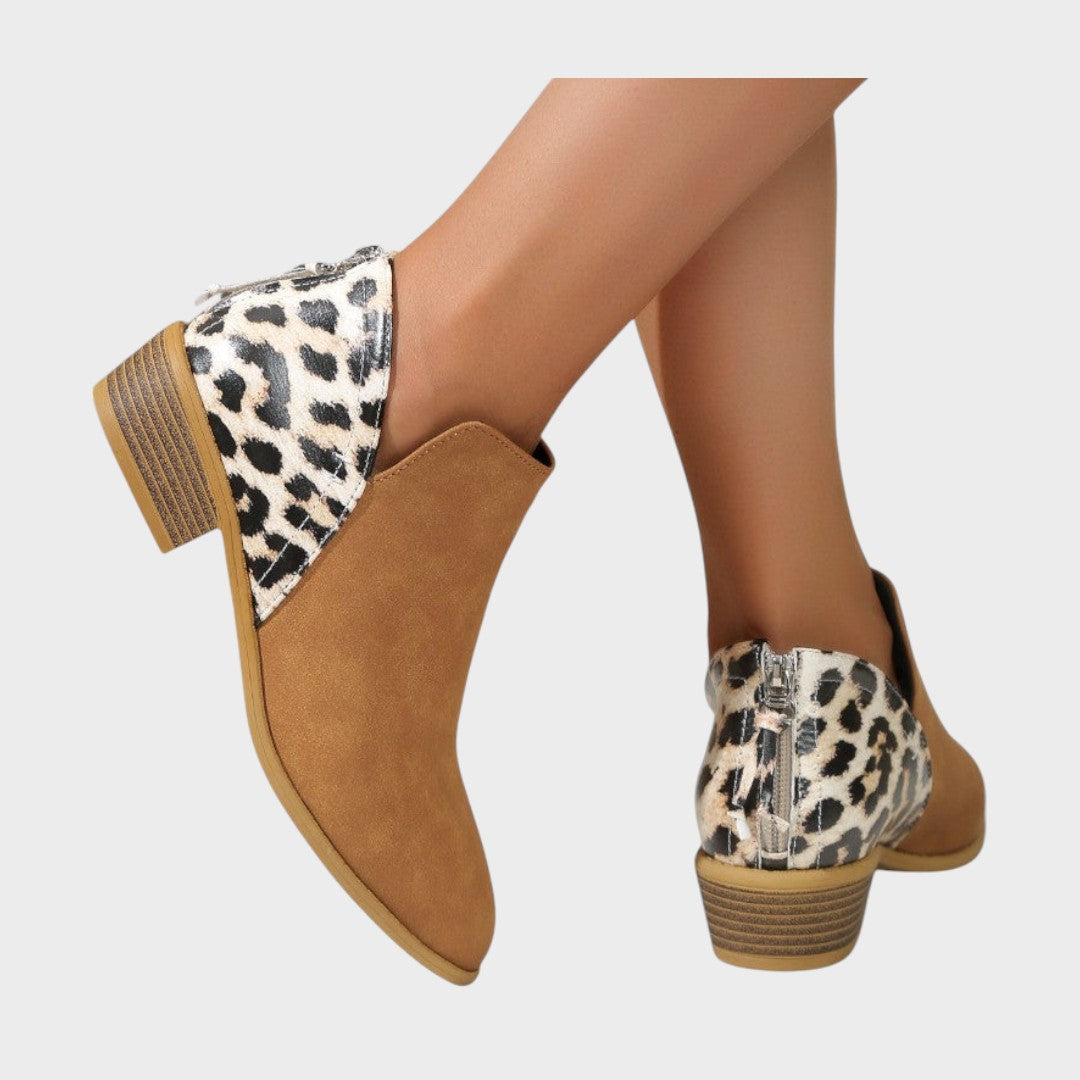 Verónica | Botine ortopedice cu imprimeu leopard