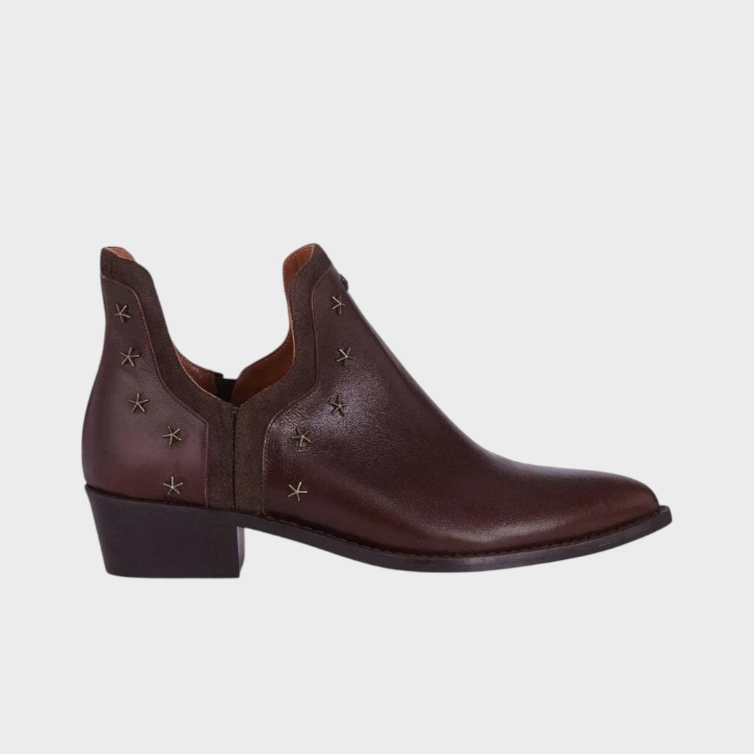 Carla | Botine din piele întoarsă cu vârf ascuțit, stil elegant