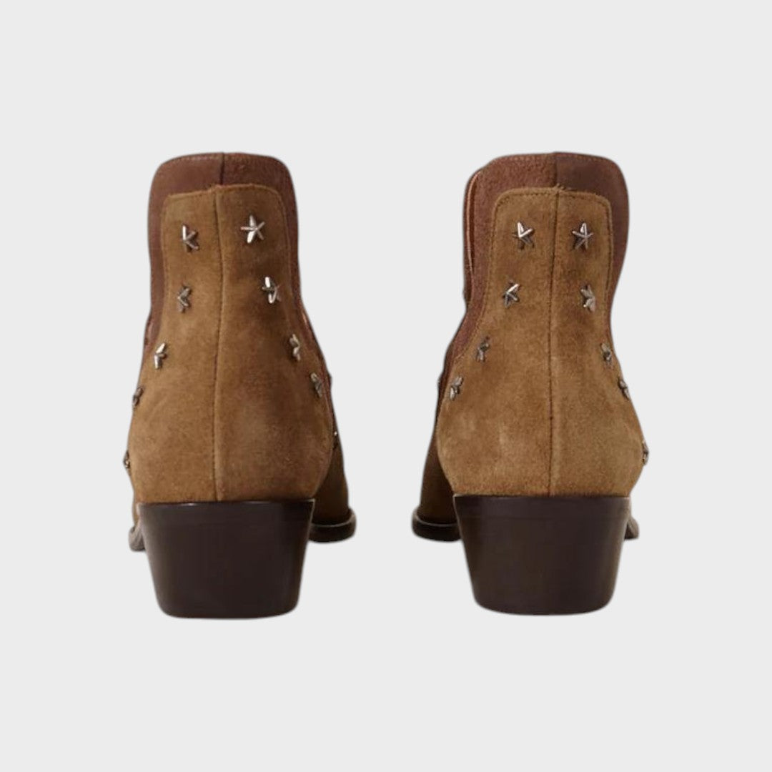 Paola | Botine din piele întoarsă cu vârf ascuțit, stil elegant