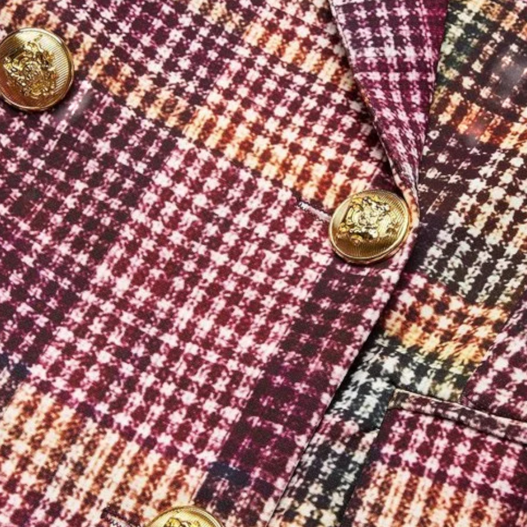 Haily | Set Sacou și Pantaloni cu Imprimeu Colorat