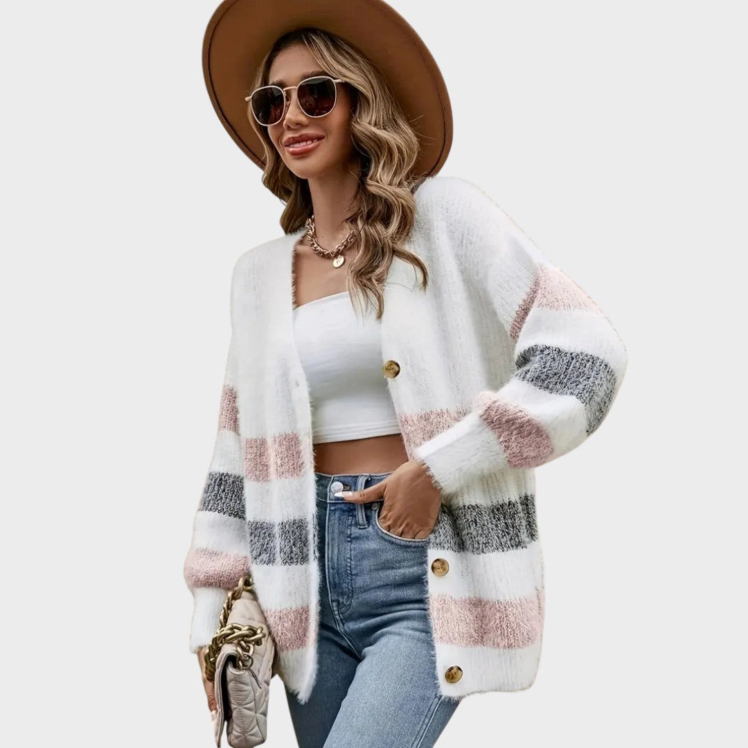 cardigan lung damă Lisa vedere frontală