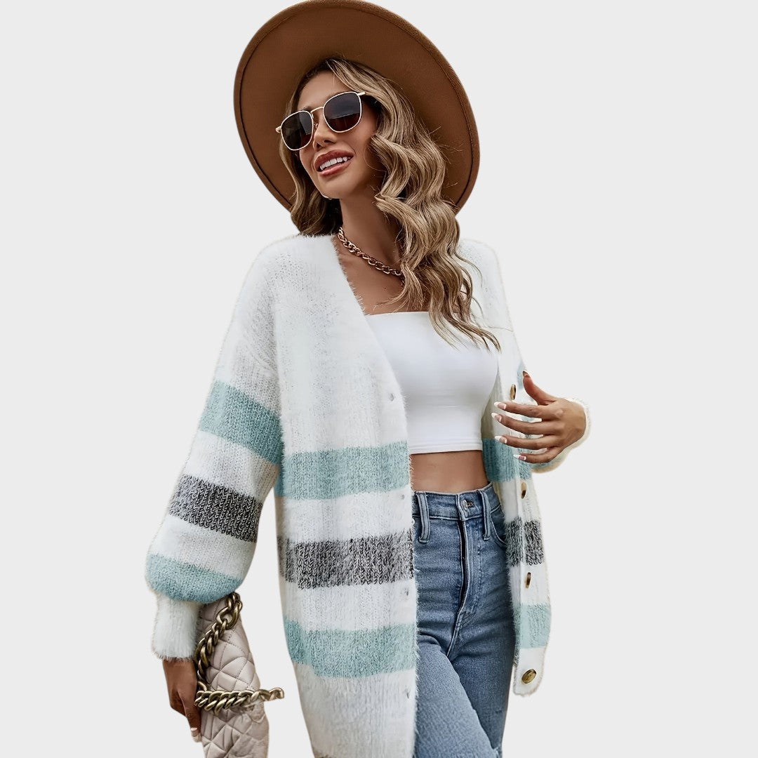 cardigan lung damă Lisa din material moale