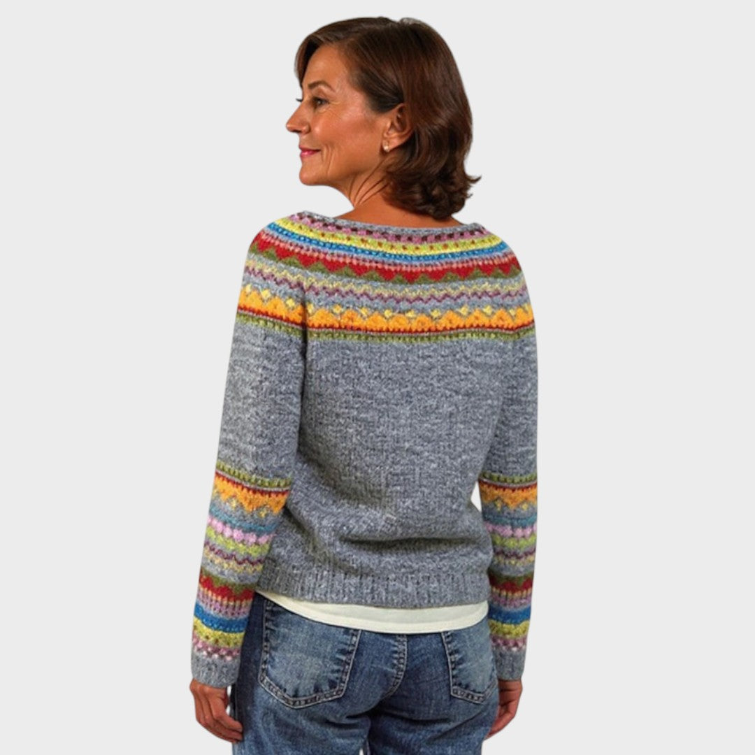 pulover cu model damă Eleanora ținută de iarnă