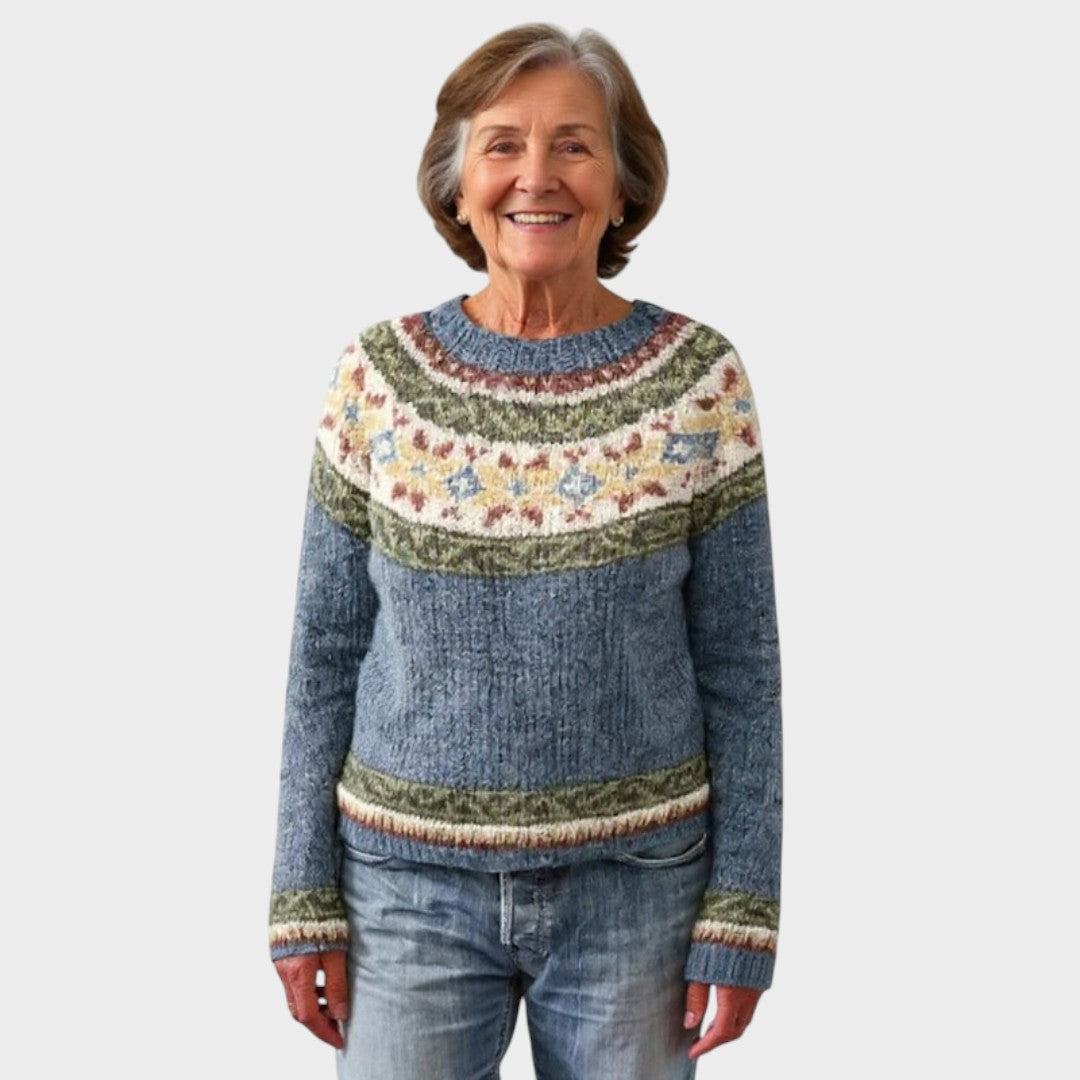 pulover cu model damă Eleanora detalii tricot